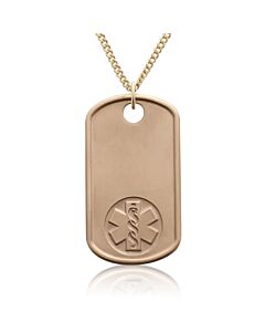 10ct Gold-Filled Dog Tag Embossed Necklace