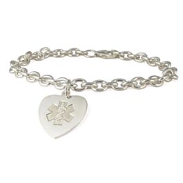 Tiffany style bracelets clearance with a heart charm