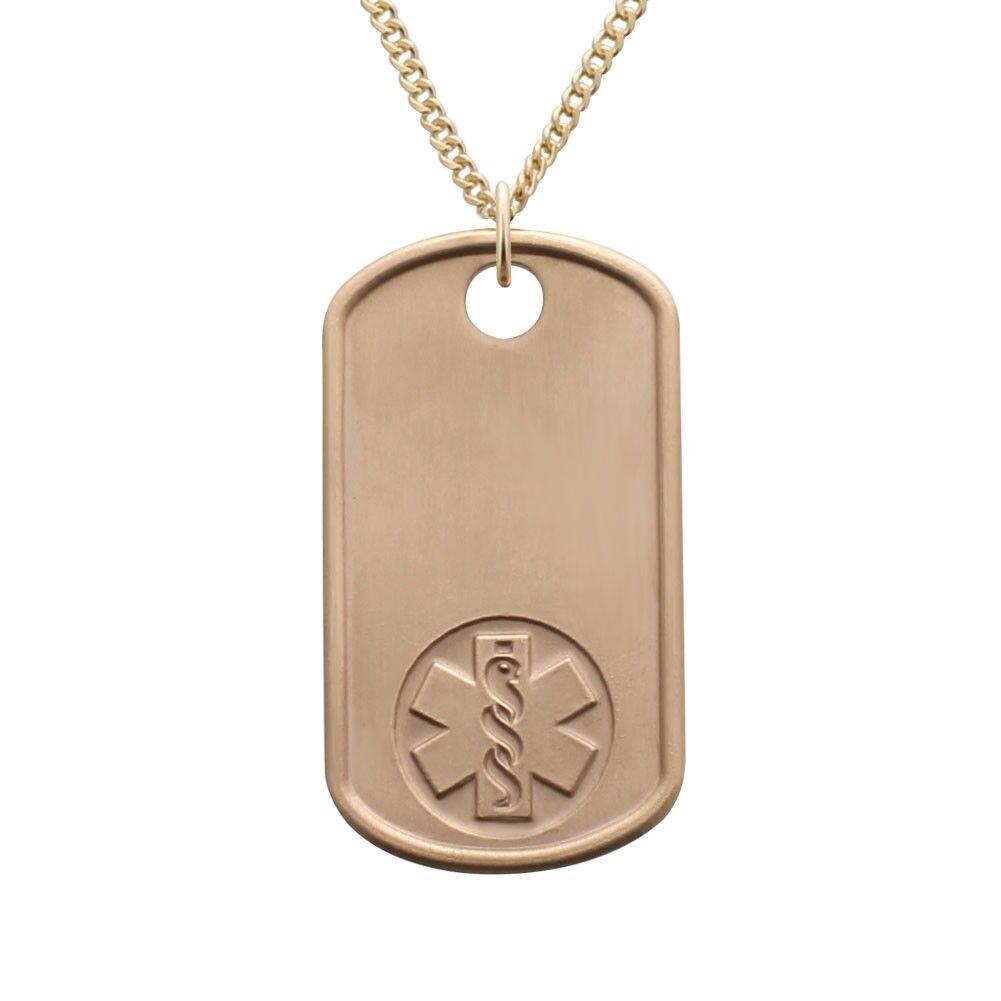 Gold medical alert dog tags best sale