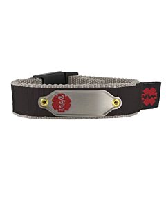 Stainless Steel Classic Small Red Nylon Sportband 