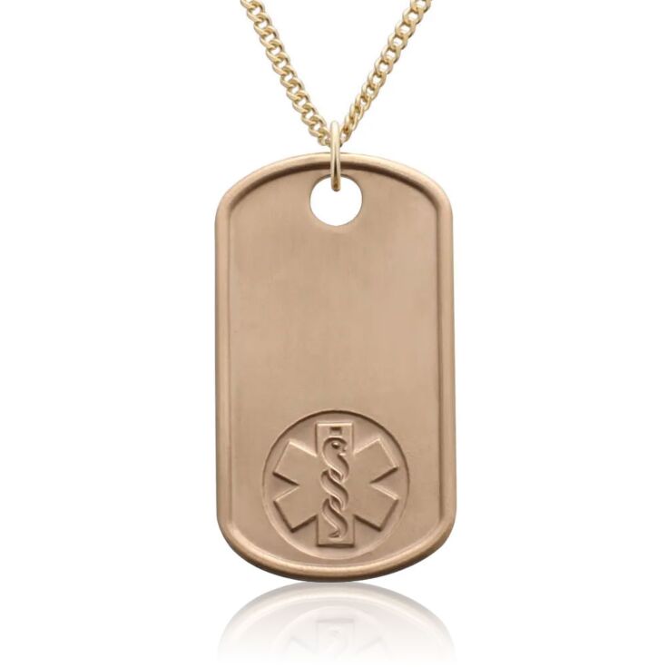 10ct Gold-Filled Dog Tag Embossed Necklace