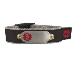 Stainless Steel Classic Small Red Nylon Sportband 