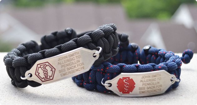 Bulk order medical ID bracelets
