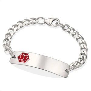 Stainless steel medical ID bracelet