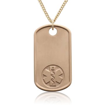 10ct Gold-Filled Dog Tag Embossed Necklace