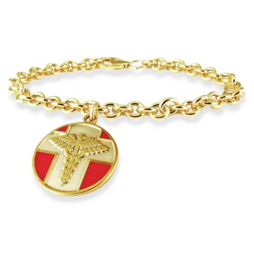 10ct Gold-Filled Vintage Charm Bracelet