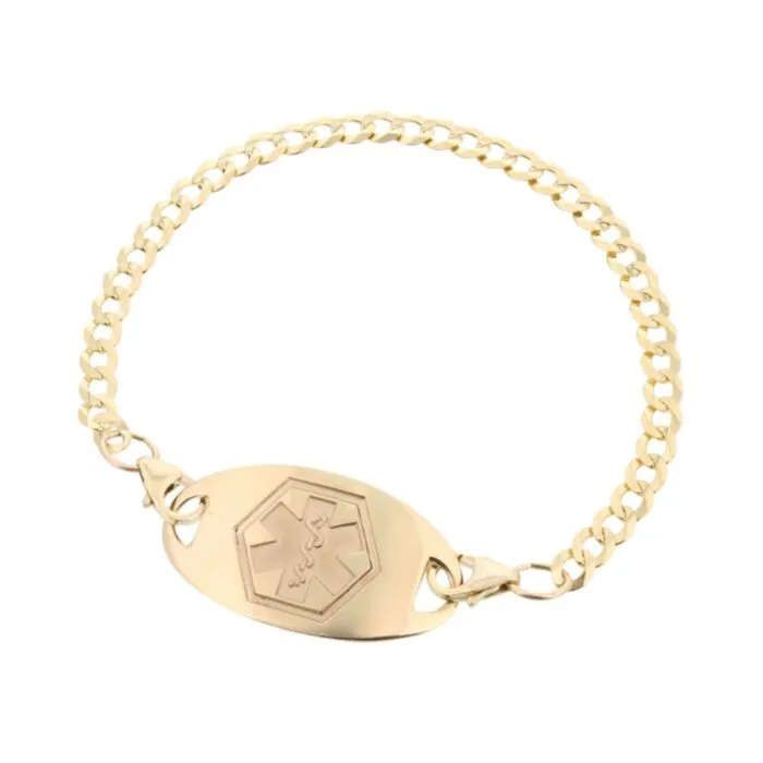 14k medical online alert bracelet