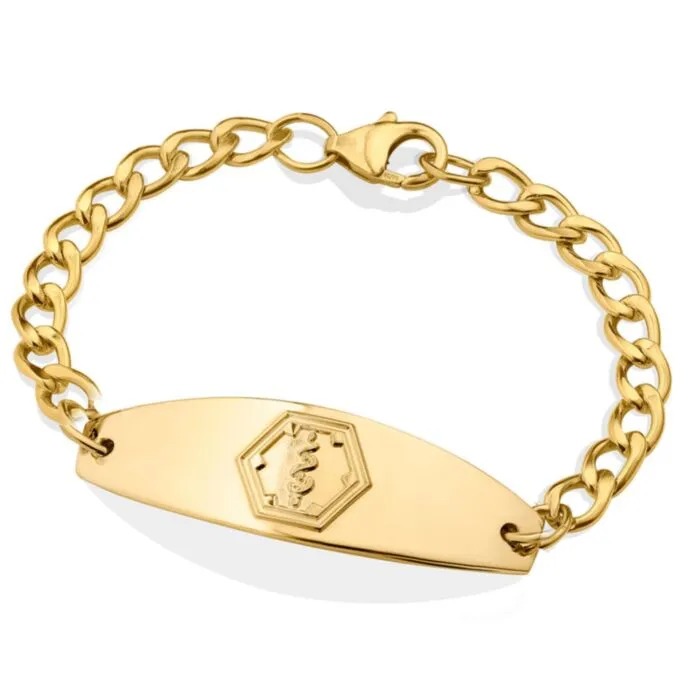 Order 10ct Gold Filled Premier Embossed Bracelet Universal Medical ID