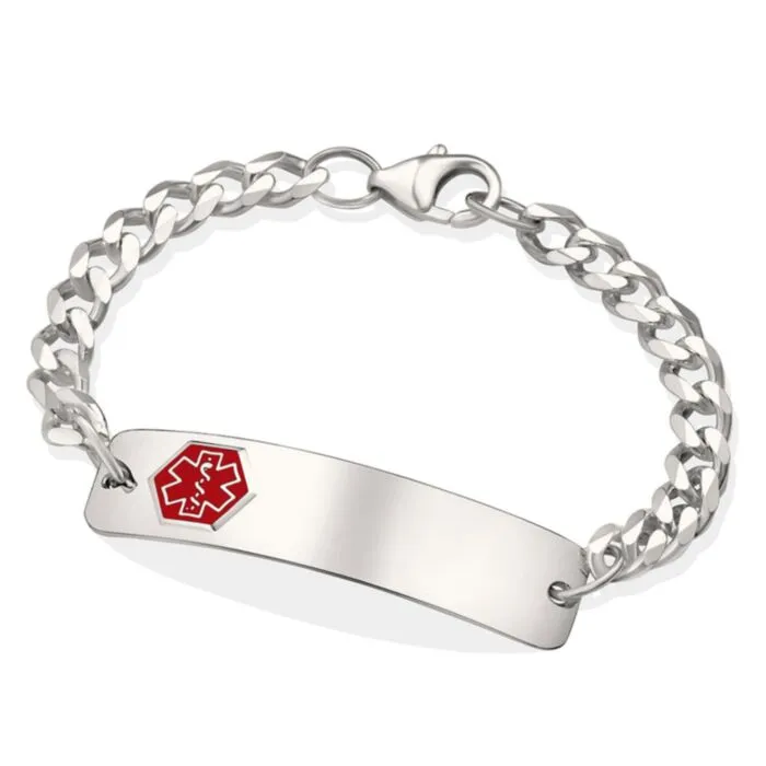 Silver shop medical bracelet