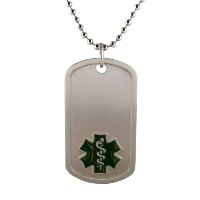Purchase Titanium Dog Tag Black Universal Medical ID