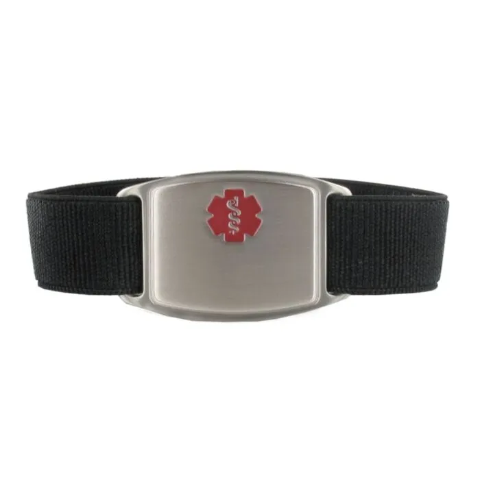 Elastic medical alert clearance bracelets