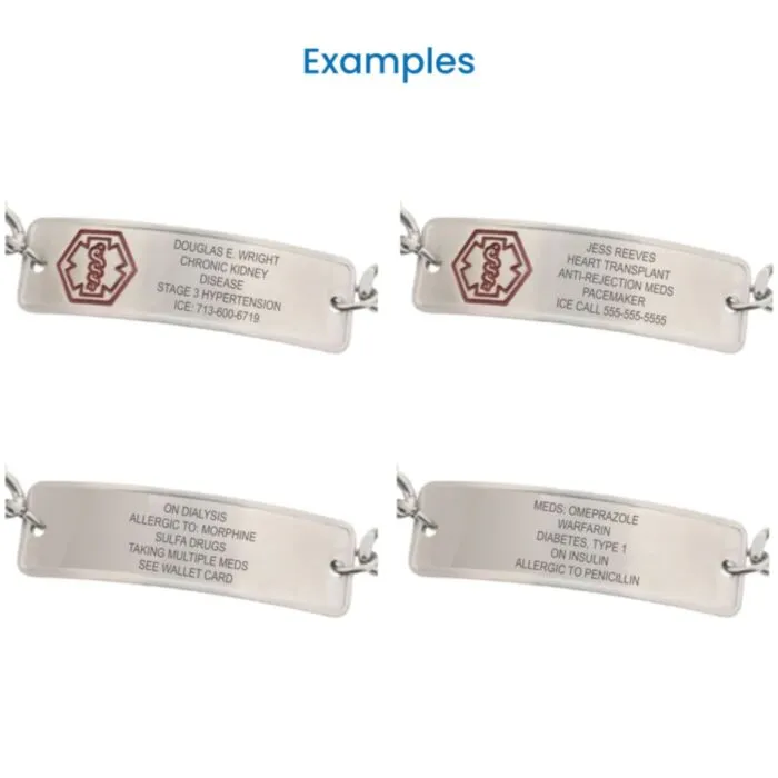 Purchase Stainless Steel Classic Bracelet Universal Medical ID