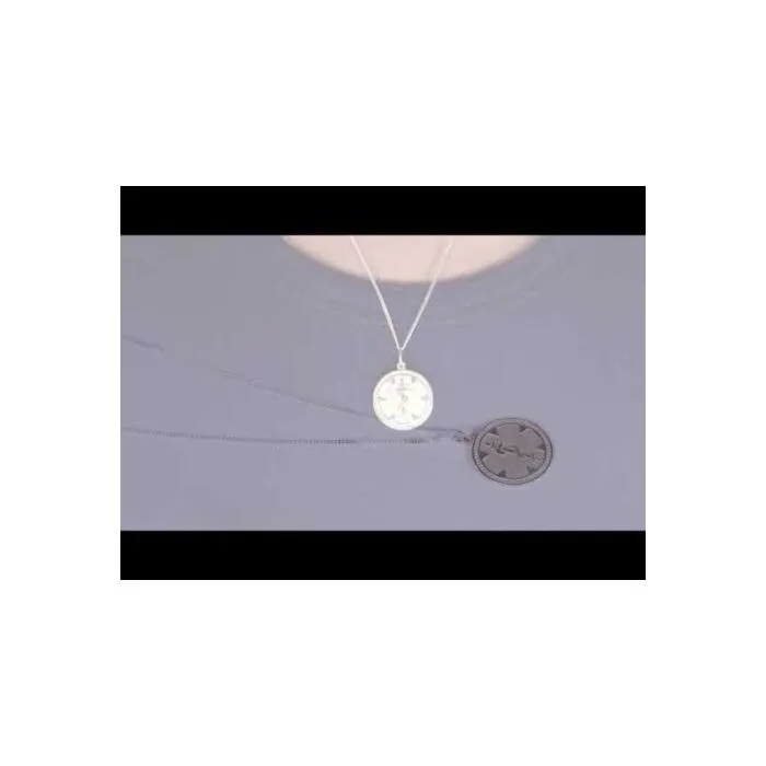 Sterling silver medallion necklace hotsell