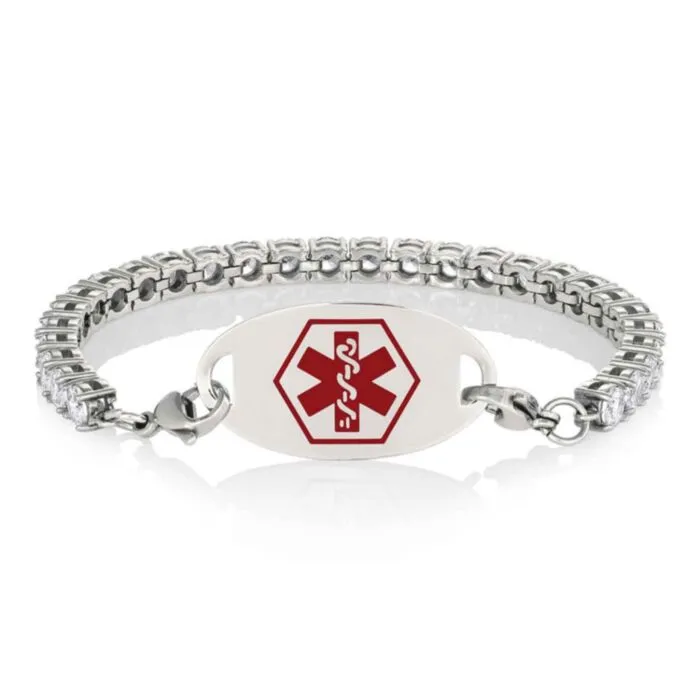 Tennis bracelet on sale stainless steel