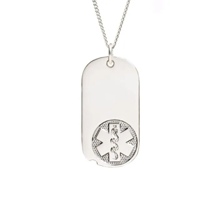 Sterling silver store tag necklace