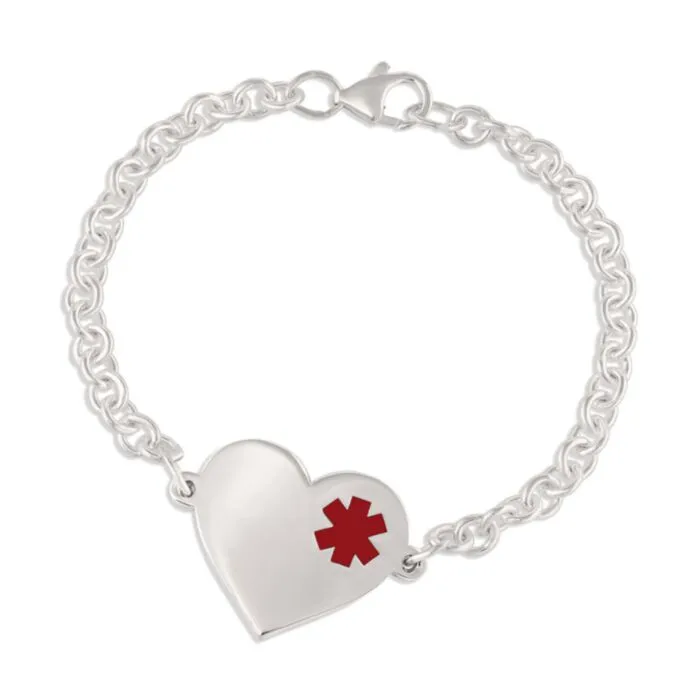 Heart alert bracelets cheap